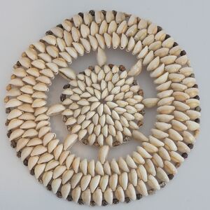 Beige and Brown Shell Coaster